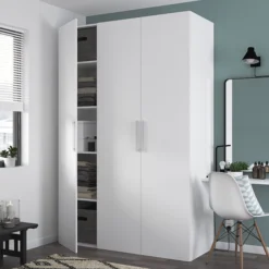GoodHome Atomia Freestanding Matt White 3 Door Triple Wardrobe (H)2250mm (W)1500mm (D)580mm 11 GoodHome Atomia Freestanding Matt White 3 Door Triple Wardrobe (H)2250mm (W)1500mm (D)580mm -Trade point goodhome atomia freestanding matt white 3 door triple wardrobe h 2250mm w 1500mm d 580mm5059340102993 02i