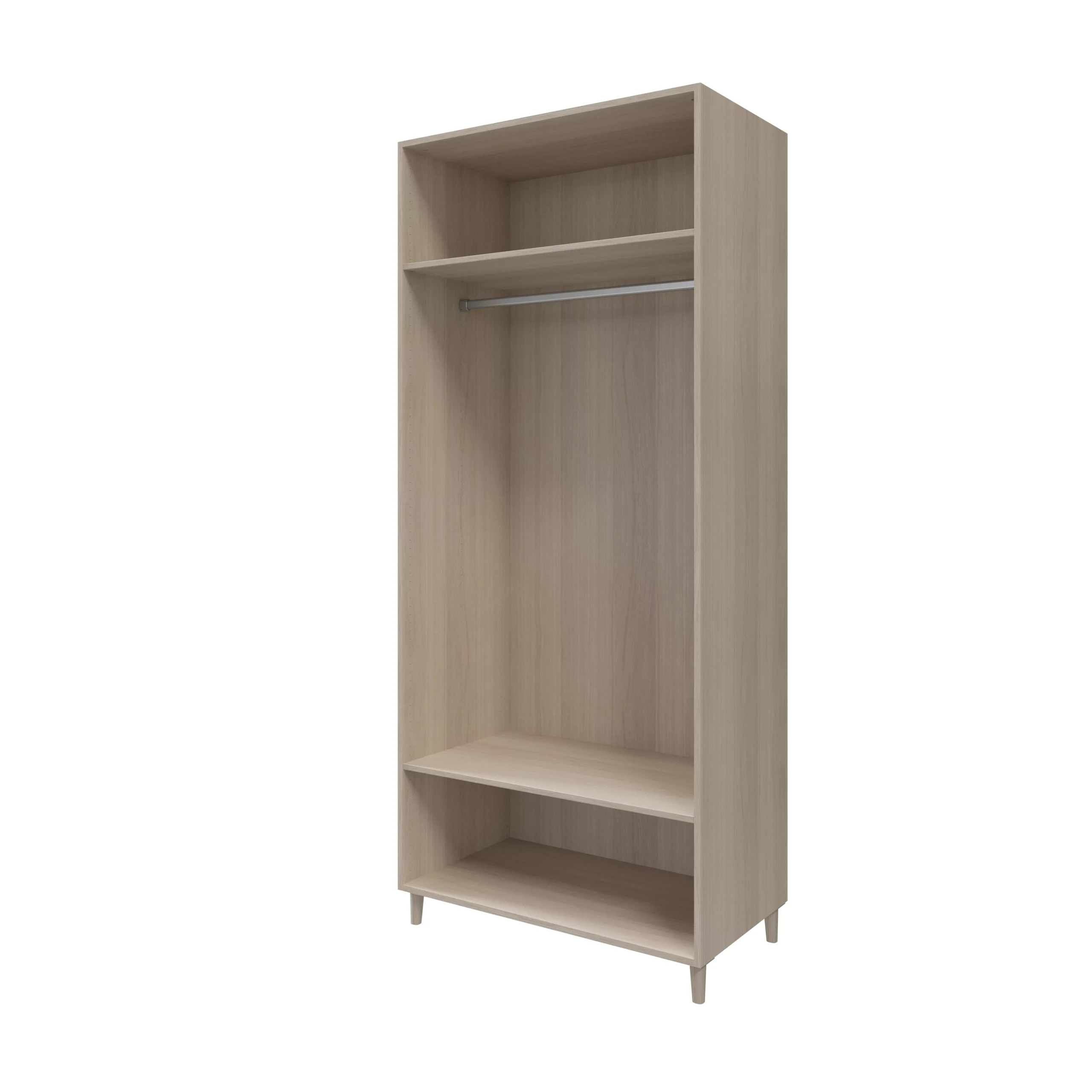 GoodHome Atomia Freestanding Matt White Oak Effect 2 Door Medium Wardrobe (H)2250mm (W)1000mm (D)580mm 6 GoodHome Atomia Freestanding Matt White Oak Effect 2 Door Medium Wardrobe (H)2250mm (W)1000mm (D)580mm - Image 4