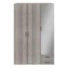 GoodHome Atomia Freestanding Mirrored Matt Grey Oak Effect 3 Door 2 Drawer Large Triple Wardrobe (H)2250mm (W)1000mm (D)580mm -Trade point goodhome atomia freestanding mirrored matt grey oak effect 3 door 2 drawer large triple wardrobe h 2250mm w 1000mm d 580mm5059340102757 21c
