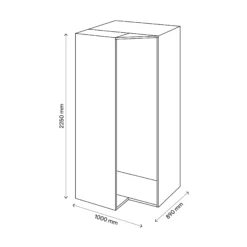 GoodHome Atomia Freestanding Mirrored Matt Oak Effect 1 Door Large Corner Wardrobe (W)1300mm (D)580mm -Trade point goodhome atomia freestanding mirrored matt oak effect 1 door large corner wardrobe w 1300mm d 580mm5059340102092 01t