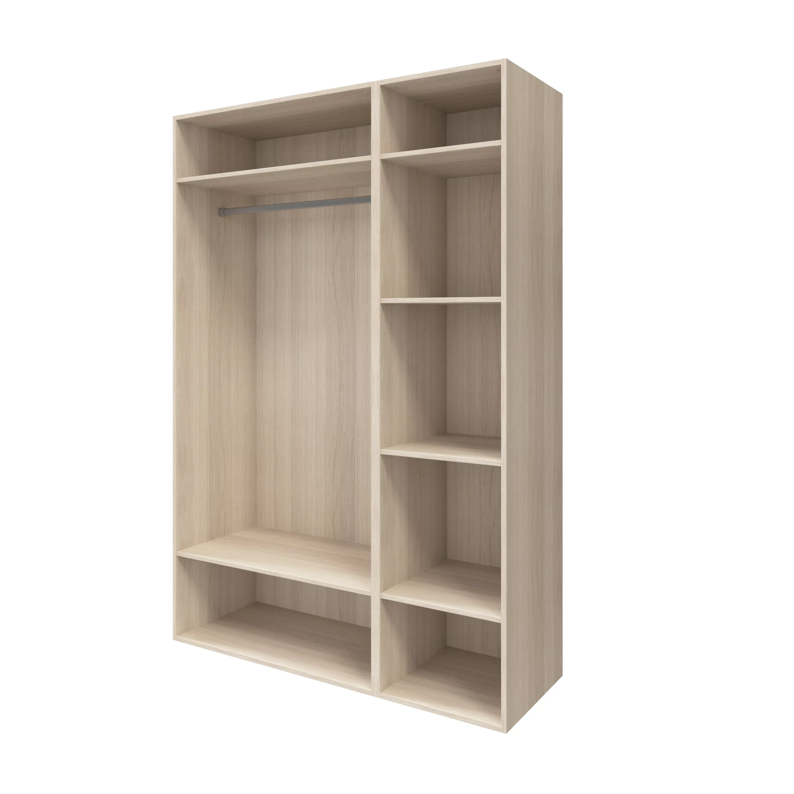 GoodHome Atomia Freestanding Mirrored Matt Oak Effect 3 Door 2 Drawer Large Triple Wardrobe (H)2250mm (W)1500mm (D)580mm 5 GoodHome Atomia Freestanding Mirrored Matt Oak Effect 3 Door 2 Drawer Large Triple Wardrobe (H)2250mm (W)1500mm (D)580mm - Image 3