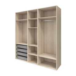 GoodHome Atomia Freestanding Mirrored Matt Oak Effect 5 Door Large Double Wardrobe (H)2250mm (W)750mm (D)580mm 7 GoodHome Atomia Freestanding Mirrored Matt Oak Effect 5 Door Large Double Wardrobe (H)2250mm (W)750mm (D)580mm -Trade point goodhome atomia freestanding mirrored matt oak effect 5 door large double wardrobe h 2250mm w 750mm d 580mm5059340102986 23c