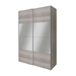 GoodHome Atomia Freestanding Opaque Mirrored Grey Oak Effect Large Double Wardrobe (H)2250mm (W)1500mm (D)635mm 10 GoodHome Atomia Freestanding Opaque Mirrored Grey Oak Effect Large Double Wardrobe (H)2250mm (W)1500mm (D)635mm -Trade point goodhome atomia freestanding opaque mirrored grey oak effect large double wardrobe h 2250mm w 1500mm d 635mm5059340101828 22c