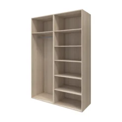 GoodHome Atomia Freestanding Opaque Mirrored Oak Effect Large Double Sliding Door Wardrobe (H)2250mm (W)1500mm (D)635mm -Trade point goodhome atomia freestanding opaque mirrored oak effect large double sliding door wardrobe h 2250mm w 1500mm d 635mm5059340101835 23c