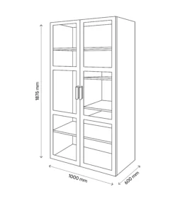 GoodHome Atomia Freestanding Opaque Mirrored White 2 Door Medium Wardrobe (D)580mm -Trade point goodhome atomia freestanding opaque mirrored white 2 door medium wardrobe d 580mm5059340102849 01t