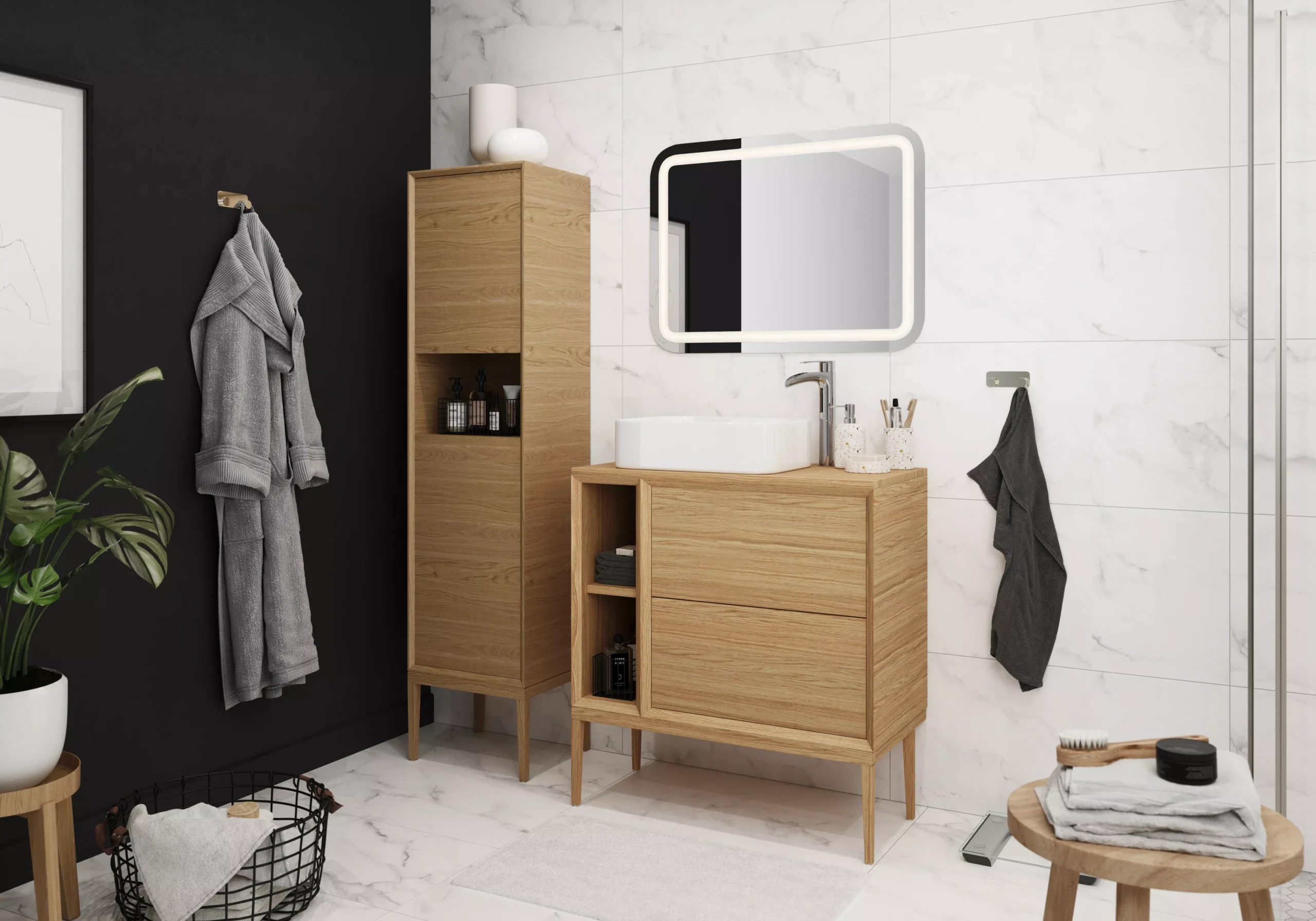 GoodHome Avela Matt Oak Effect Wall Cabinet (W)200mm (H)600mm 7 GoodHome Avela Matt Oak Effect Wall Cabinet (W)200mm (H)600mm - Image 5