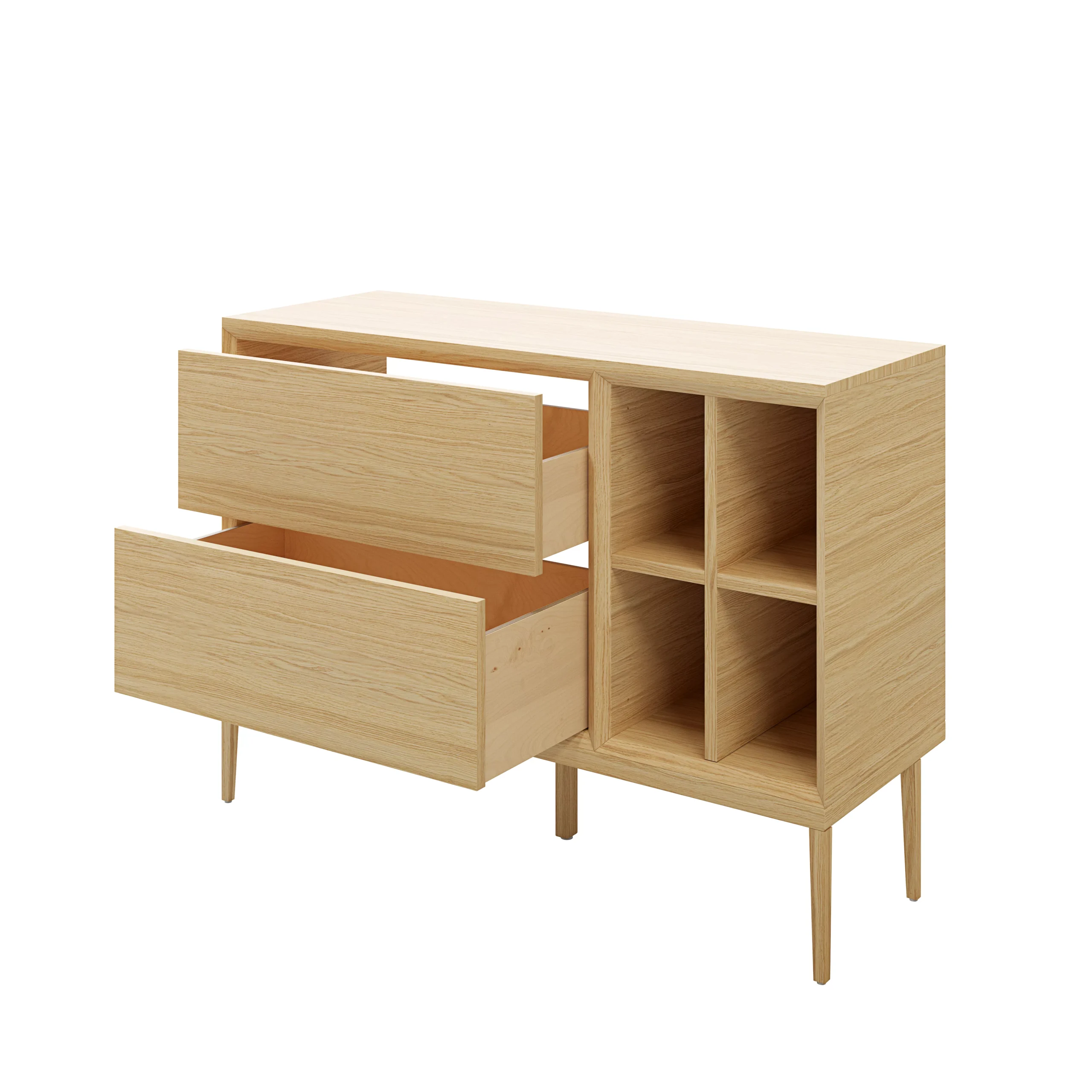 GoodHome Avela Matt Oak Effect Wall Cabinet (W)200mm (H)600mm 10 GoodHome Avela Matt Oak Effect Wall Cabinet (W)200mm (H)600mm - Image 8