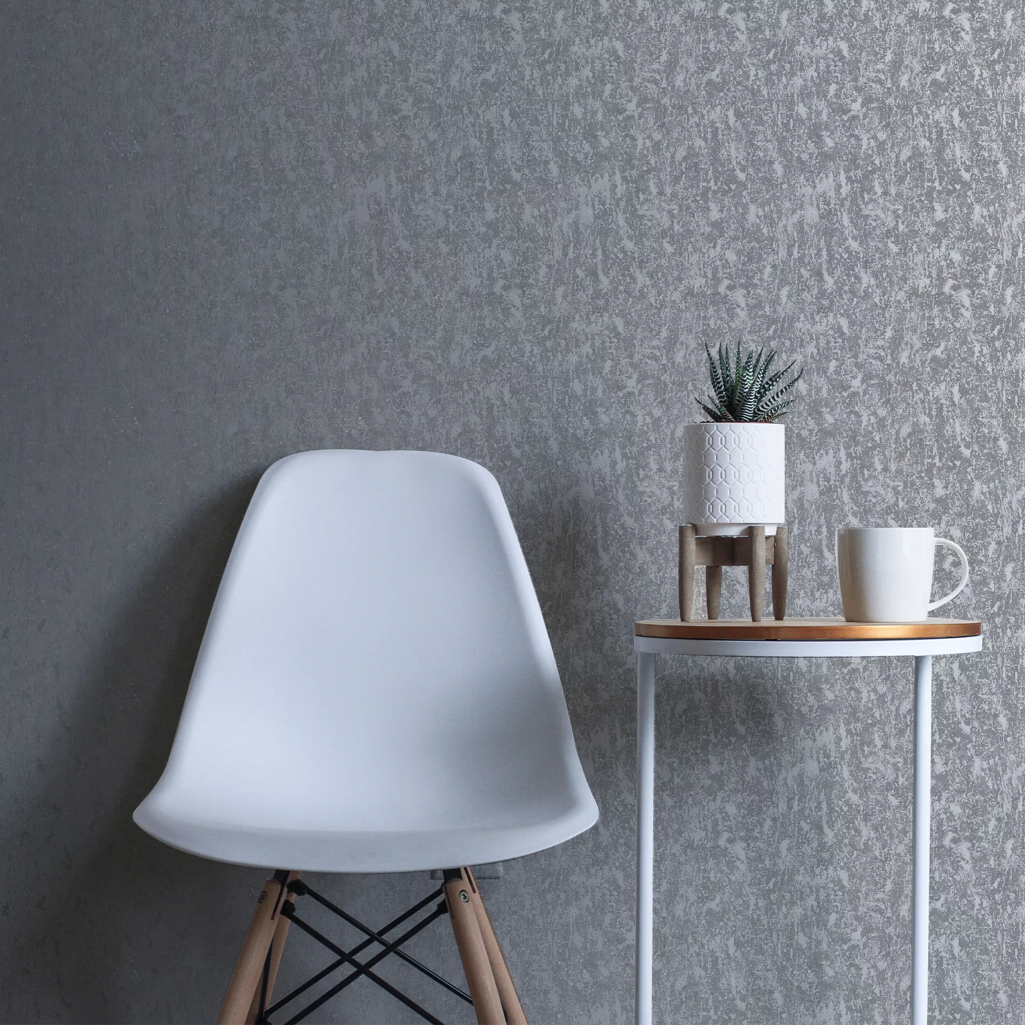 GoodHome Avington Silver Effect Textured Wallpaper 6 GoodHome Avington Silver Effect Textured Wallpaper - Image 4