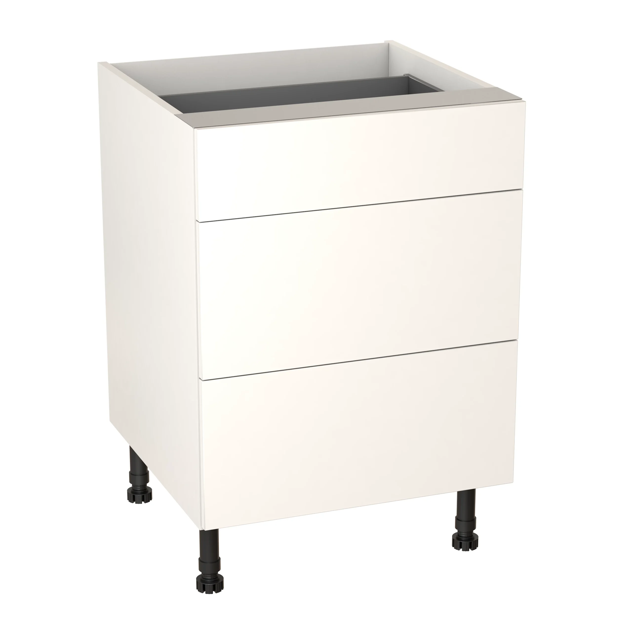 GoodHome Balsamita Matt White Slab Base Kitchen Cabinet (W)600mm (H)720mm 3 GoodHome Balsamita Matt White Slab Base Kitchen Cabinet (W)600mm (H)720mm