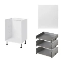 GoodHome Balsamita Matt White Slab Base Kitchen Cabinet (W)600mm (H)720mm 9 GoodHome Balsamita Matt White Slab Base Kitchen Cabinet (W)600mm (H)720mm -Trade point goodhome balsamita matt white slab base kitchen cabinet w 600mm h 720mm5059340702186 07c bq
