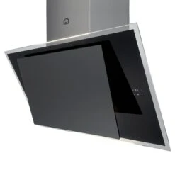 GoodHome Bamia GHAGRE90 Black Glass Angled Cooker Hood, (W)90cm 12 GoodHome Bamia GHAGRE90 Black Glass Angled Cooker Hood, (W)90cm -Trade point goodhome bamia ghagre90 black glass angled cooker hood w 90cm3663602434320 25c bq