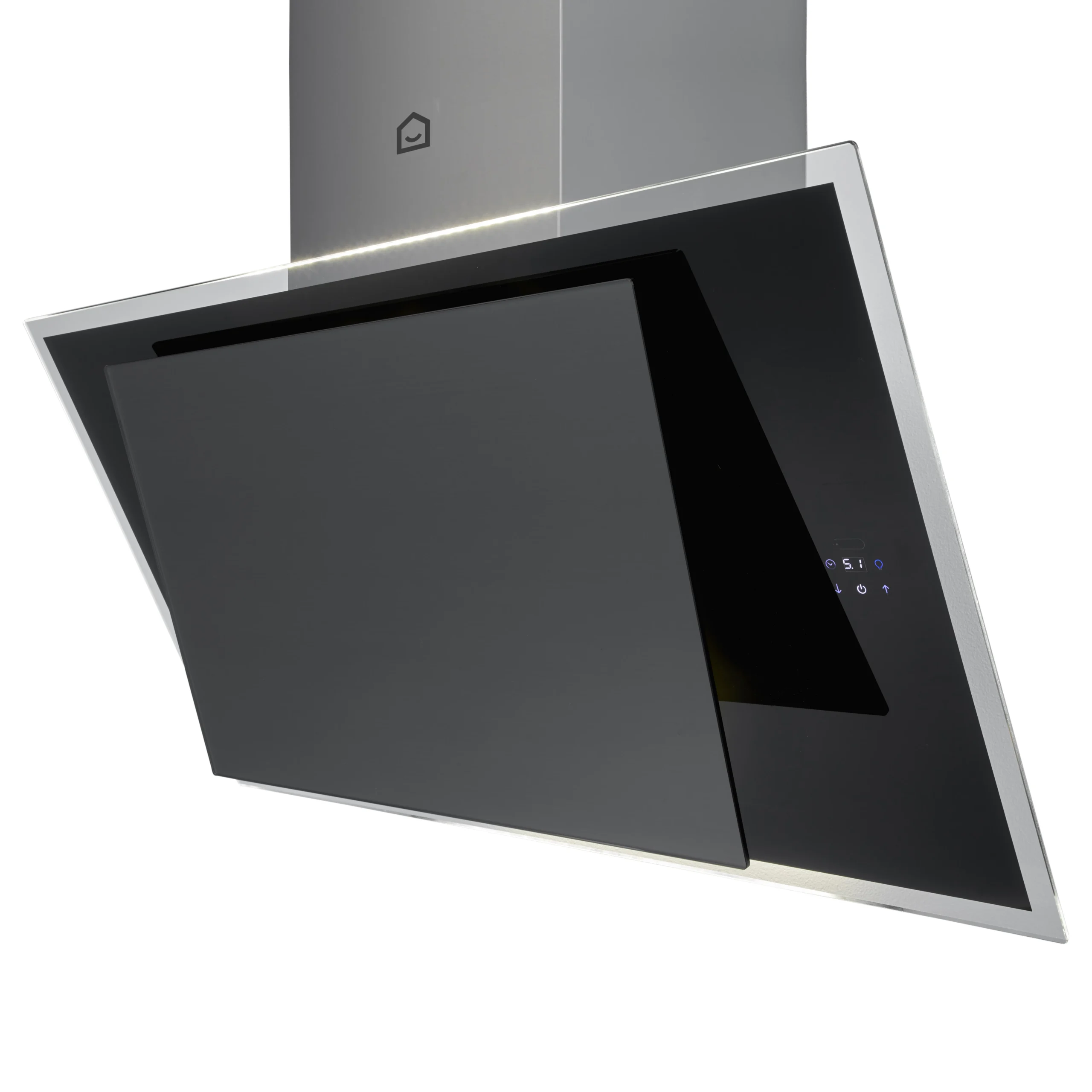 GoodHome Bamia GHAGRE90 Glass Angled Cooker Hood (W)90cm - Black 7 GoodHome Bamia GHAGRE90 Glass Angled Cooker Hood (W)90cm - Black - Image 5