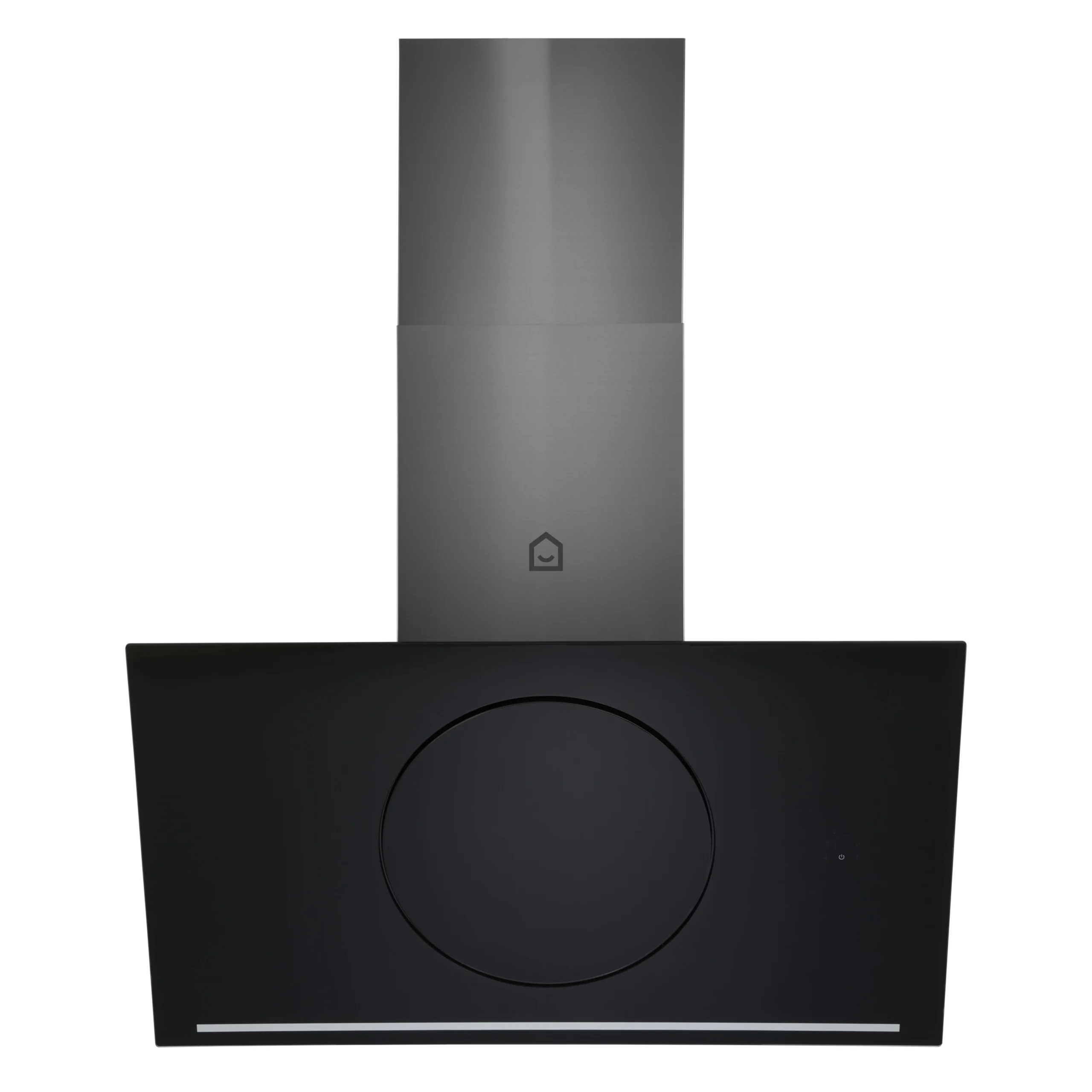 GoodHome Bamia GHAGRO90 Black Glass Round Angled Cooker Hood, (W)90cm 6 GoodHome Bamia GHAGRO90 Black Glass Round Angled Cooker Hood, (W)90cm - Image 4