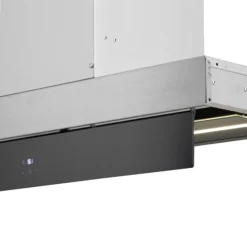 GoodHome Bamia GHIH80 Glass Inset Cooker Hood (W)80cm - Black -Trade point goodhome bamia ghih80 glass inset cooker hood w 80cm black3663602434344 38c bq