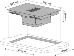 GoodHome Bamia GHIHEF77 4 Zone Black Ceramic Glass Induction Hob, (W)770mm -Trade point goodhome bamia ghihef77 4 zone black ceramic glass induction hob w 770mm3663602434351 01t
