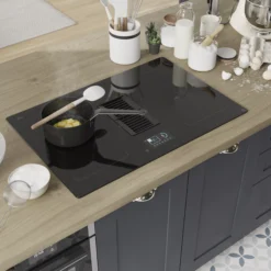 GoodHome Bamia GHIHEF77 4 Zone Black Ceramic Glass Induction Hob, (W)770mm -Trade point goodhome bamia ghihef77 4 zone black ceramic glass induction hob w 770mm3663602434351 03i