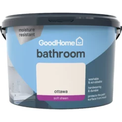 GoodHome Bathroom Ottawa Soft Sheen Emulsion Paint, 2.5L 10 GoodHome Bathroom Ottawa Soft Sheen Emulsion Paint, 2.5L -Trade point goodhome bathroom ottawa soft sheen emulsion paint 2 5l3663602591061 02c