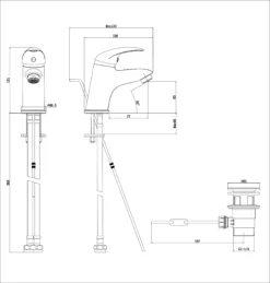 GoodHome Blyth Basin Mono Mixer Tap 19 GoodHome Blyth Basin Mono Mixer Tap -Trade point goodhome blyth basin mono mixer tap5059340214313 01t bq