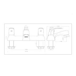 GoodHome Blyth Bath Shower Mixer Tap 11 GoodHome Blyth Bath Shower Mixer Tap -Trade point goodhome blyth bath shower mixer tap3663602665588 01t bq