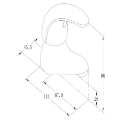 GoodHome Blyth Contemporary Basin Pillar Tap 16 GoodHome Blyth Contemporary Basin Pillar Tap -Trade point goodhome blyth contemporary basin pillar tap3663602662396 01t