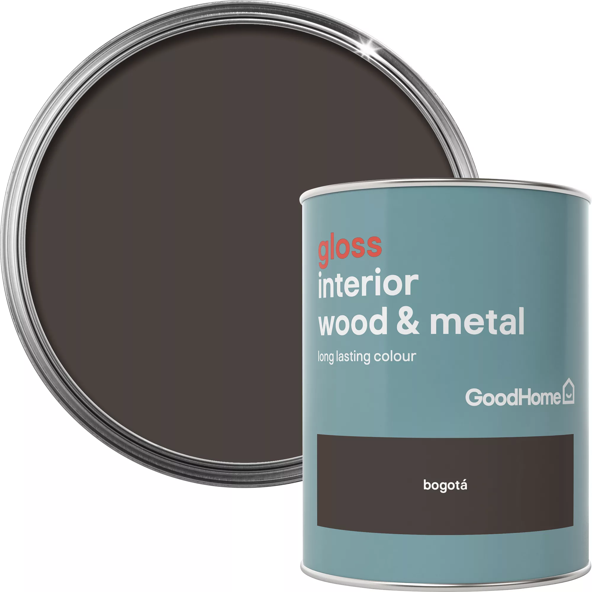 GoodHome Bogotá Gloss Metal & Wood Paint, 750ml 3 GoodHome Bogotá Gloss Metal & Wood Paint, 750ml
