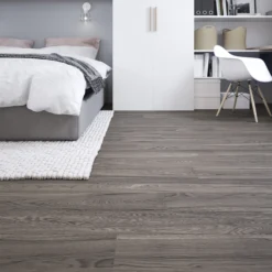GoodHome Bossa Nova Brown Plain Wood Effect Vinyl Tile, Pack Of 7 -Trade point goodhome bossa nova brown plain wood effect vinyl tile pack of 75059340221687 01i