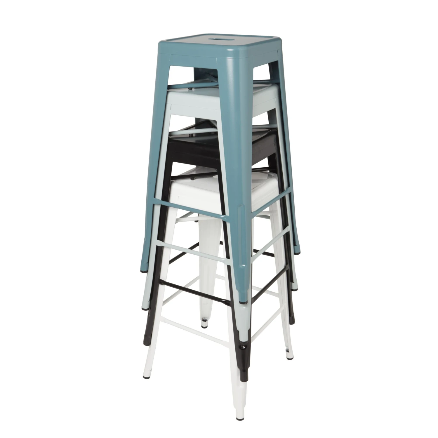 GoodHome Branza Black Steel Bar Stool 6 GoodHome Branza Black Steel Bar Stool - Image 4