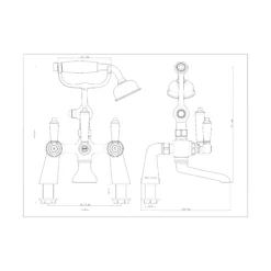 GoodHome Brean Bath Shower Mixer Tap 11 GoodHome Brean Bath Shower Mixer Tap -Trade point goodhome brean bath shower mixer tap3663602665106 01t bq