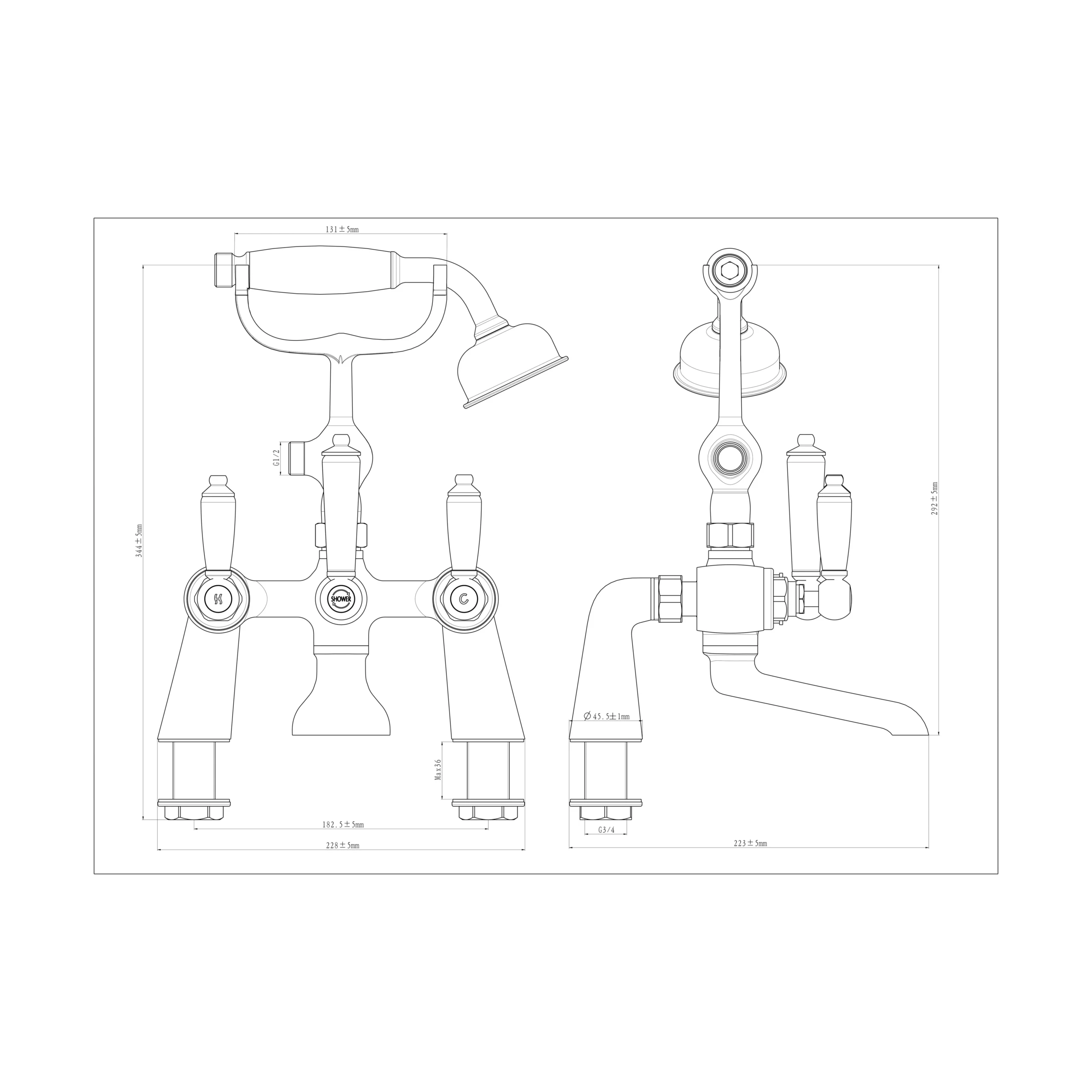 GoodHome Brean Bath Shower Mixer Tap 7 GoodHome Brean Bath Shower Mixer Tap - Image 5