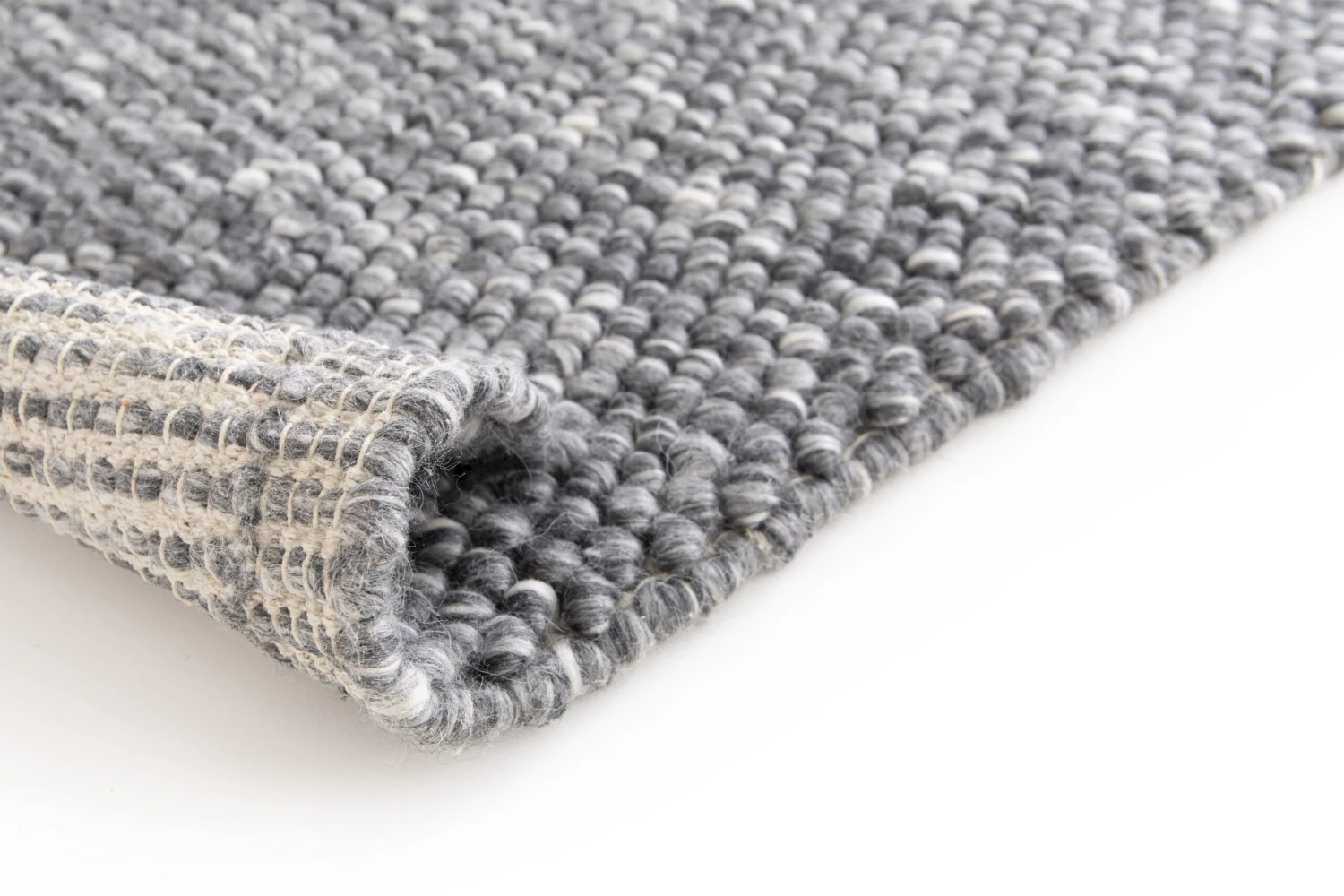 GoodHome Budwig Dark Grey Striped Rug 170cmx120cm 7 GoodHome Budwig Dark Grey Striped Rug 170cmx120cm - Image 5