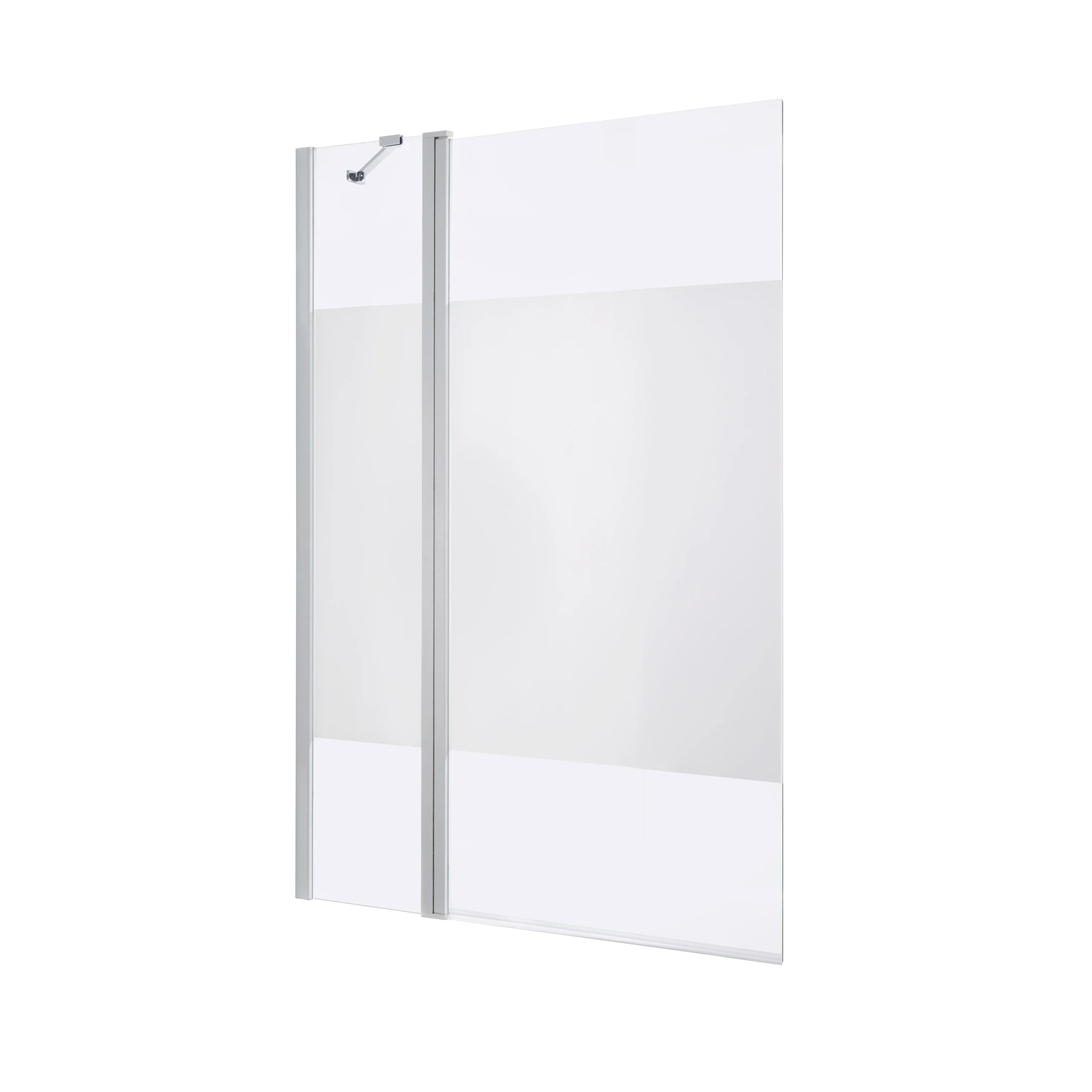 GoodHome Calera Straight White Chrome Effect Frame Bath Screen, (H)140cm (W)1040mm 3 GoodHome Calera Straight White Chrome Effect Frame Bath Screen, (H)140cm (W)1040mm