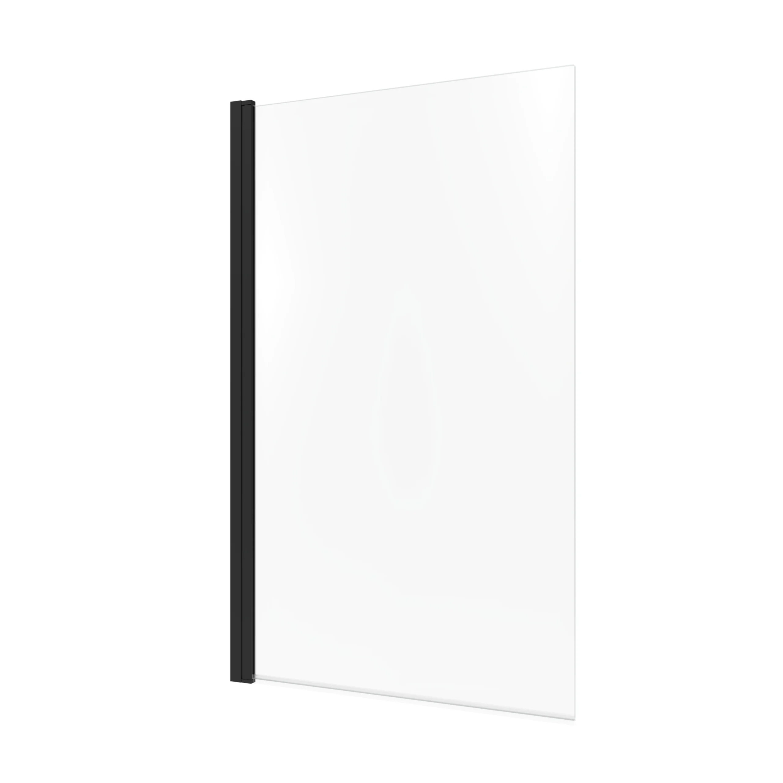 GoodHome Calera Transparent Straight Black Bath Screen, (H)140cm (W)850mm 3 GoodHome Calera Transparent Straight Black Bath Screen, (H)140cm (W)850mm