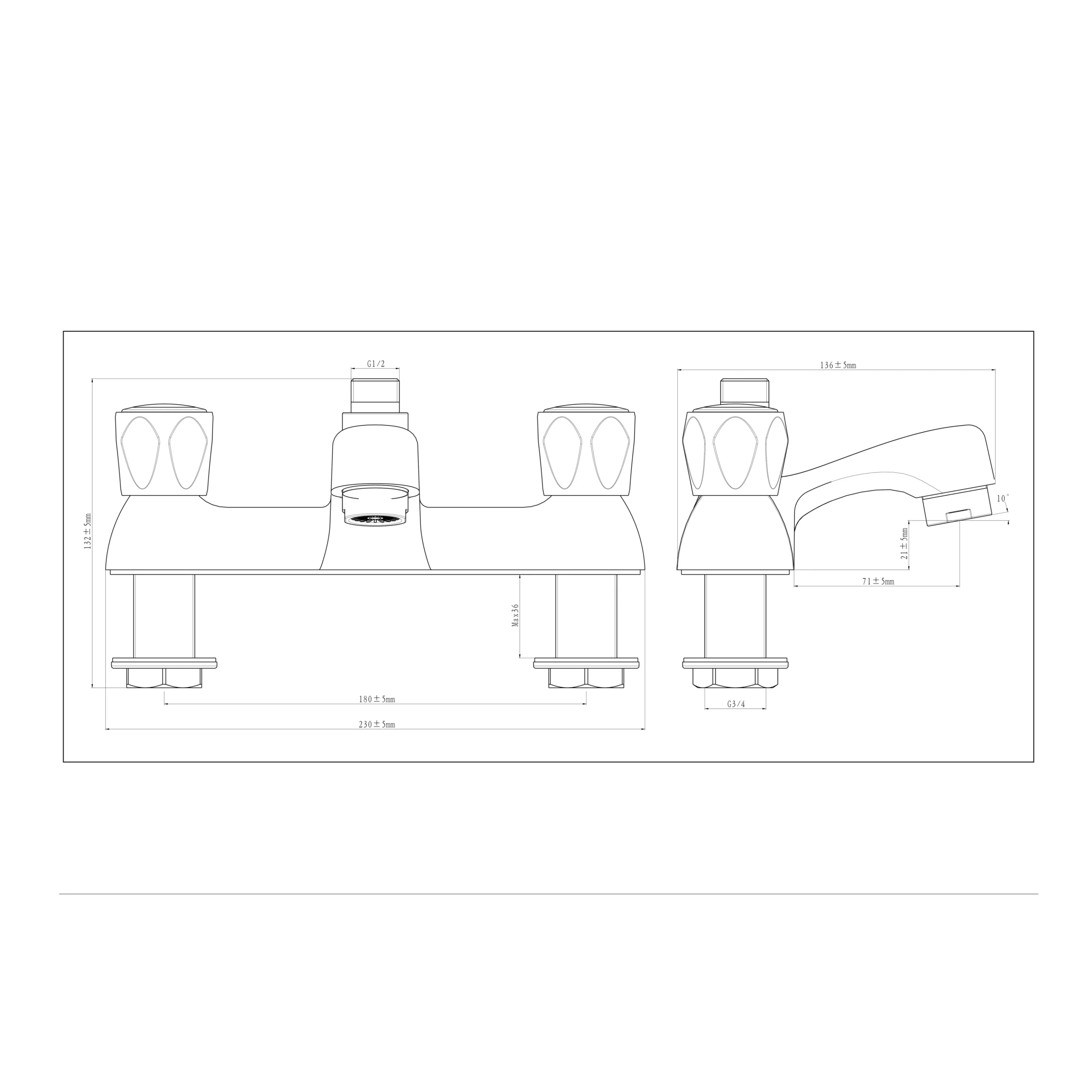 GoodHome Calp Bath Shower Mixer Tap 5 GoodHome Calp Bath Shower Mixer Tap - Image 3