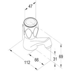 GoodHome Calp Traditional Basin Pillar Tap -Trade point goodhome calp traditional basin pillar tap3663602662372 04bq