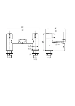 GoodHome Cavally Matt Deck-mounted Manual Single Bath Filler Tap 6 GoodHome Cavally Matt Deck-mounted Manual Single Bath Filler Tap -Trade point goodhome cavally matt deck mounted manual single bath filler tap5059340185491 01t
