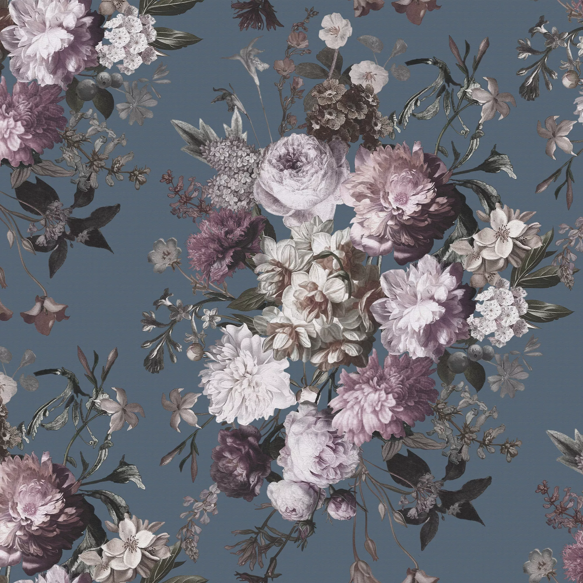 GoodHome Chryso Blue Floral Textured Wallpaper 3 GoodHome Chryso Blue Floral Textured Wallpaper