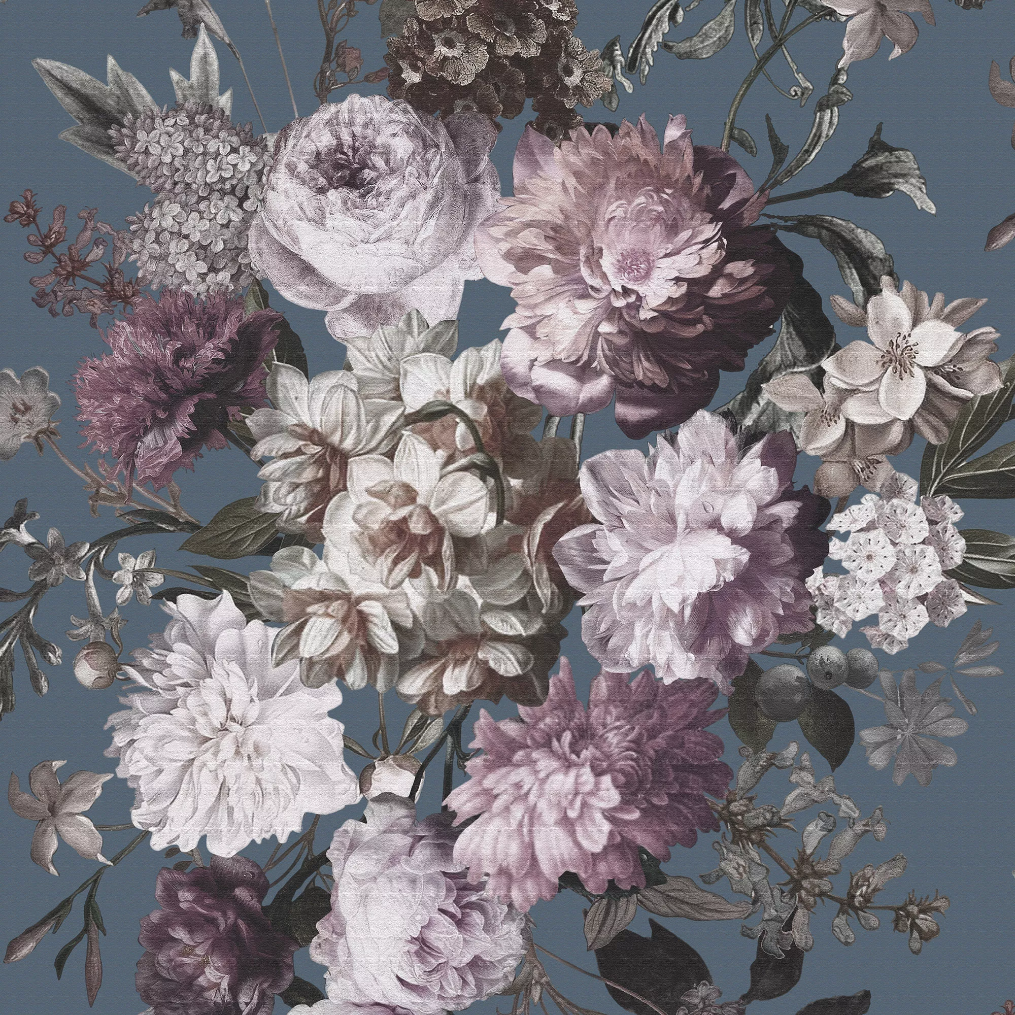 GoodHome Chryso Blue Floral Textured Wallpaper 4 GoodHome Chryso Blue Floral Textured Wallpaper - Image 2