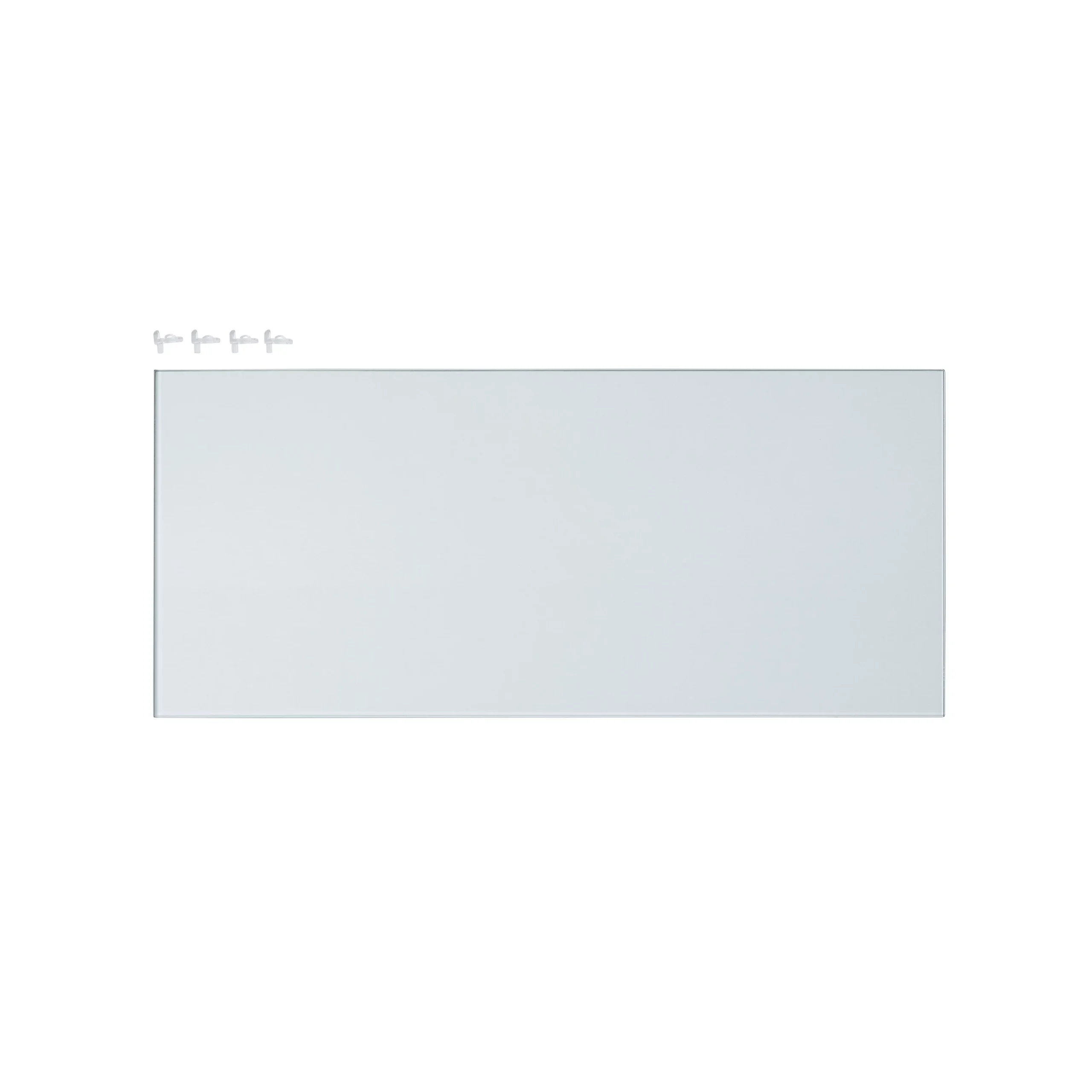 GoodHome Cicely 2 Tier Transparent Polyethylene (PE) & Tempered Glass Shelving (L)558.5mm, Pack Of 2 4 GoodHome Cicely 2 Tier Transparent Polyethylene (PE) & Tempered Glass Shelving (L)558.5mm, Pack Of 2 - Image 2