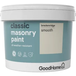 GoodHome Classic Breckenridge Smooth Matt Masonry Paint, 10L -Trade point goodhome classic breckenridge smooth matt masonry paint 10l3663602521778 08c bq