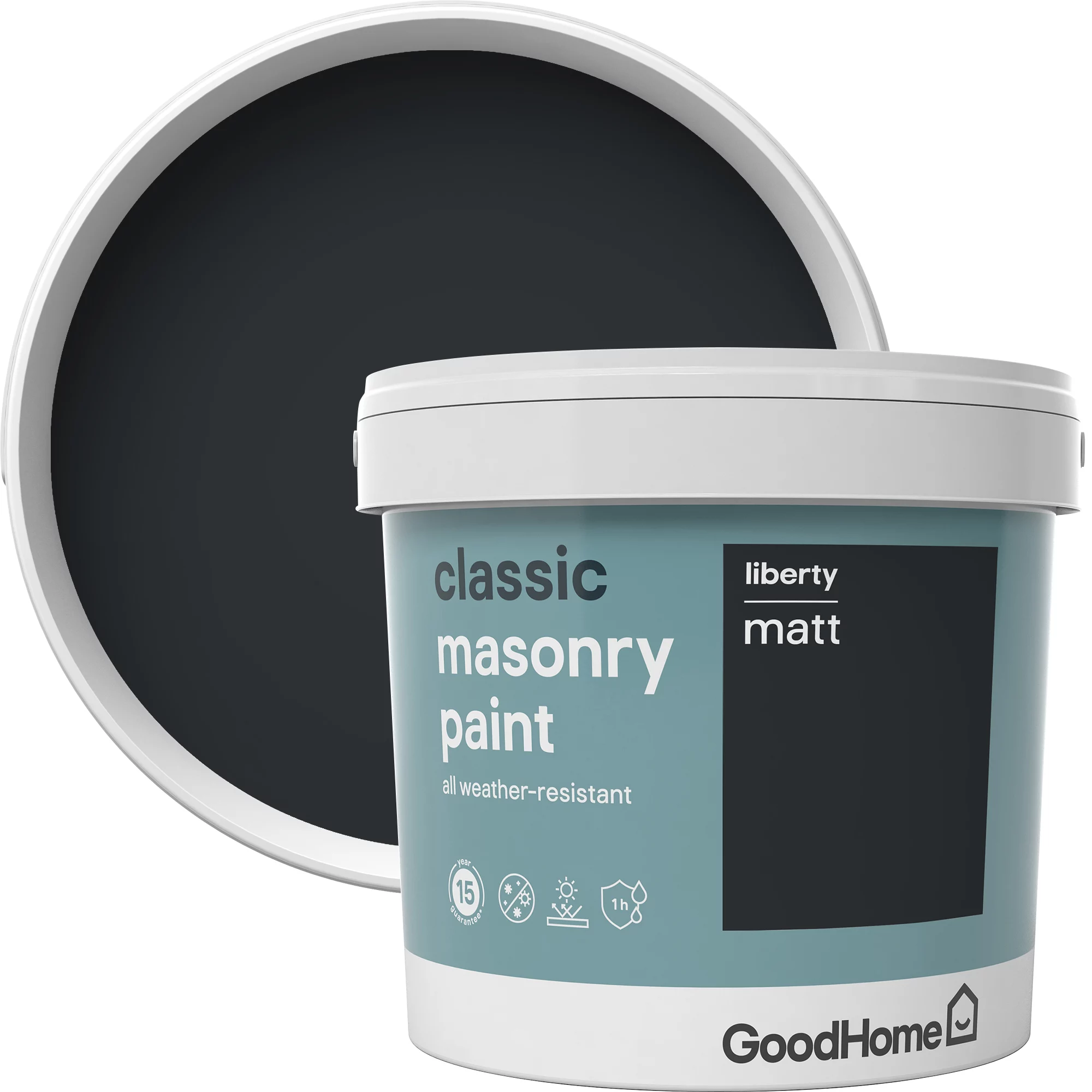 GoodHome Classic Liberty Smooth Matt Masonry Paint, 5L Tin 4 GoodHome Classic Liberty Smooth Matt Masonry Paint, 5L Tin - Image 2