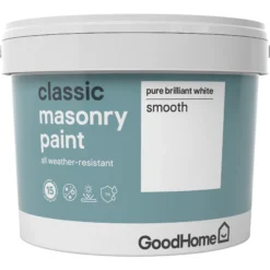 GoodHome Classic Pure Brilliant White Smooth Matt Masonry Paint, 10L 8 GoodHome Classic Pure Brilliant White Smooth Matt Masonry Paint, 10L -Trade point goodhome classic pure brilliant white smooth matt masonry paint 10l3663602521600 08c bq