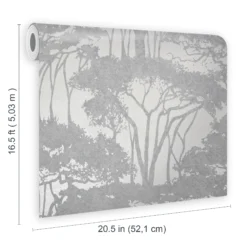 GoodHome Danson Grey Trees Silver Effect Textured Wallpaper 13 GoodHome Danson Grey Trees Silver Effect Textured Wallpaper -Trade point goodhome danson grey trees silver effect textured wallpaper5059340410548 02t