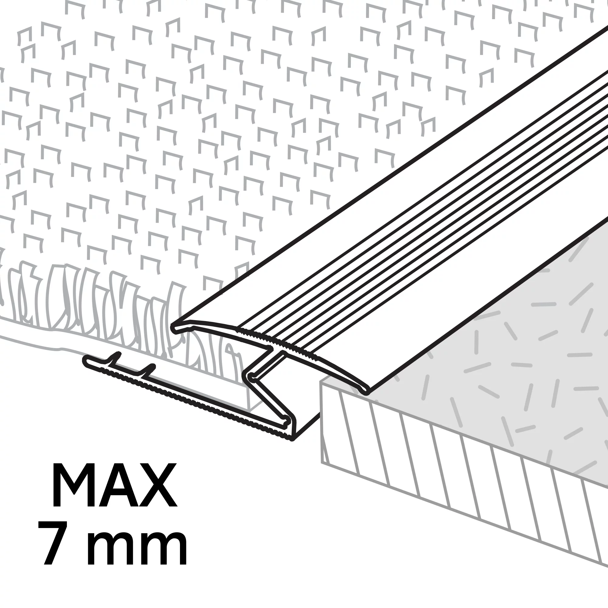 GoodHome DECOR 10 Silver Effect Carpet To Flooring Trim (L)180cm 4 GoodHome DECOR 10 Silver Effect Carpet To Flooring Trim (L)180cm - Image 2