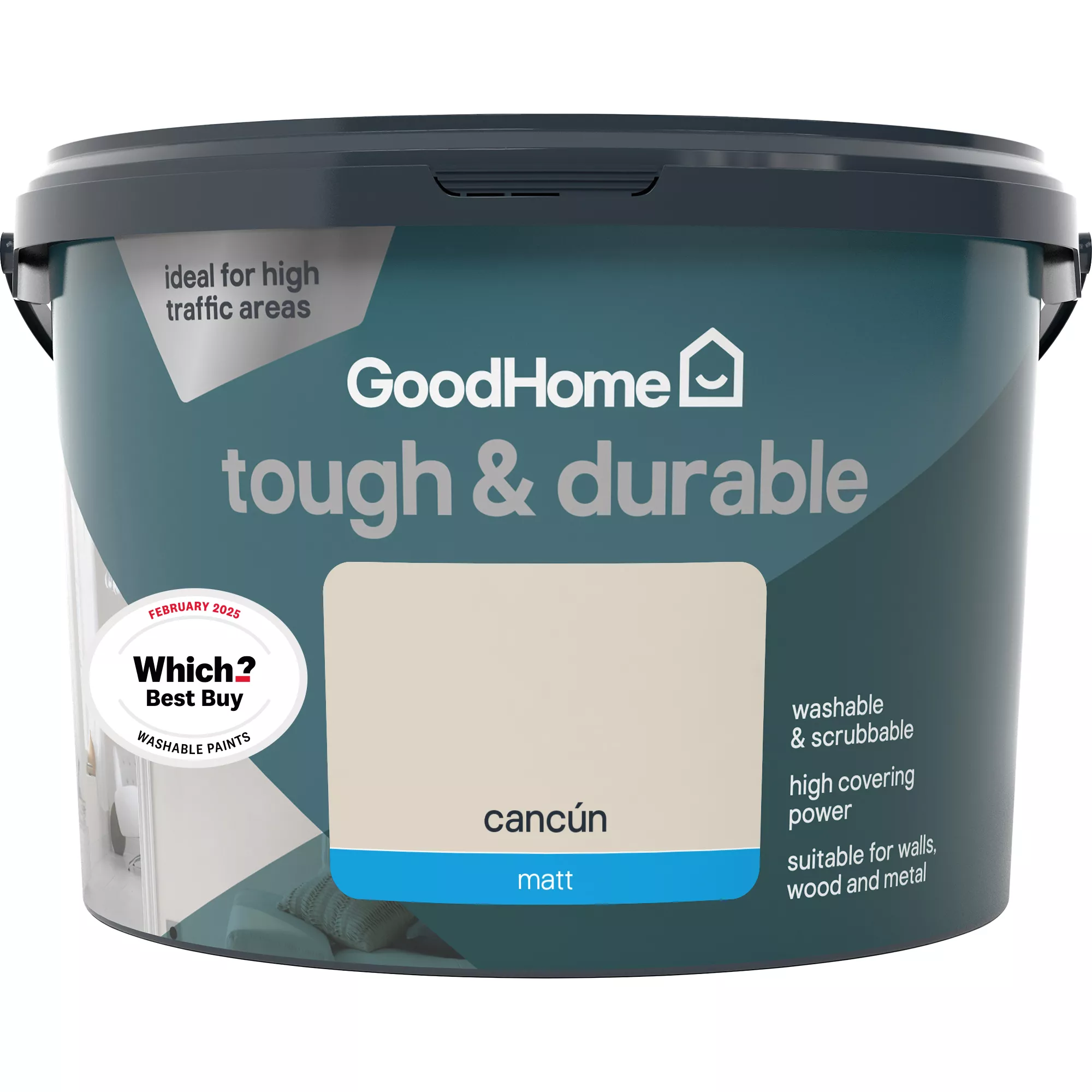 GoodHome Durable Cancun Matt Emulsion Paint, 2.5L 5 GoodHome Durable Cancun Matt Emulsion Paint, 2.5L - Image 3