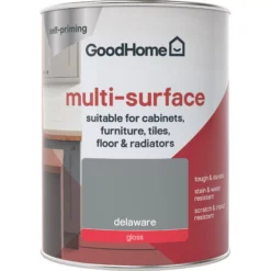 GoodHome Durable Delaware Gloss Multi-surface Paint, 750ml -Trade point goodhome durable delaware gloss multi surface paint 750ml3663602585602 02c