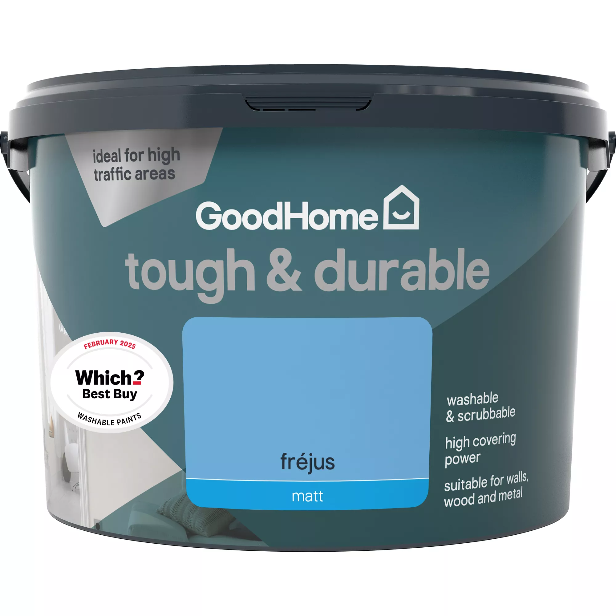 GoodHome Durable Frejus Matt Emulsion Paint, 2.5L 5 GoodHome Durable Frejus Matt Emulsion Paint, 2.5L - Image 3