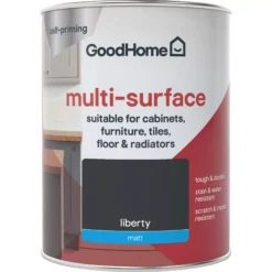 GoodHome Durable Liberty Matt Multi-surface Paint, 750ml -Trade point goodhome durable liberty matt multi surface paint 750ml3663602585640 02c