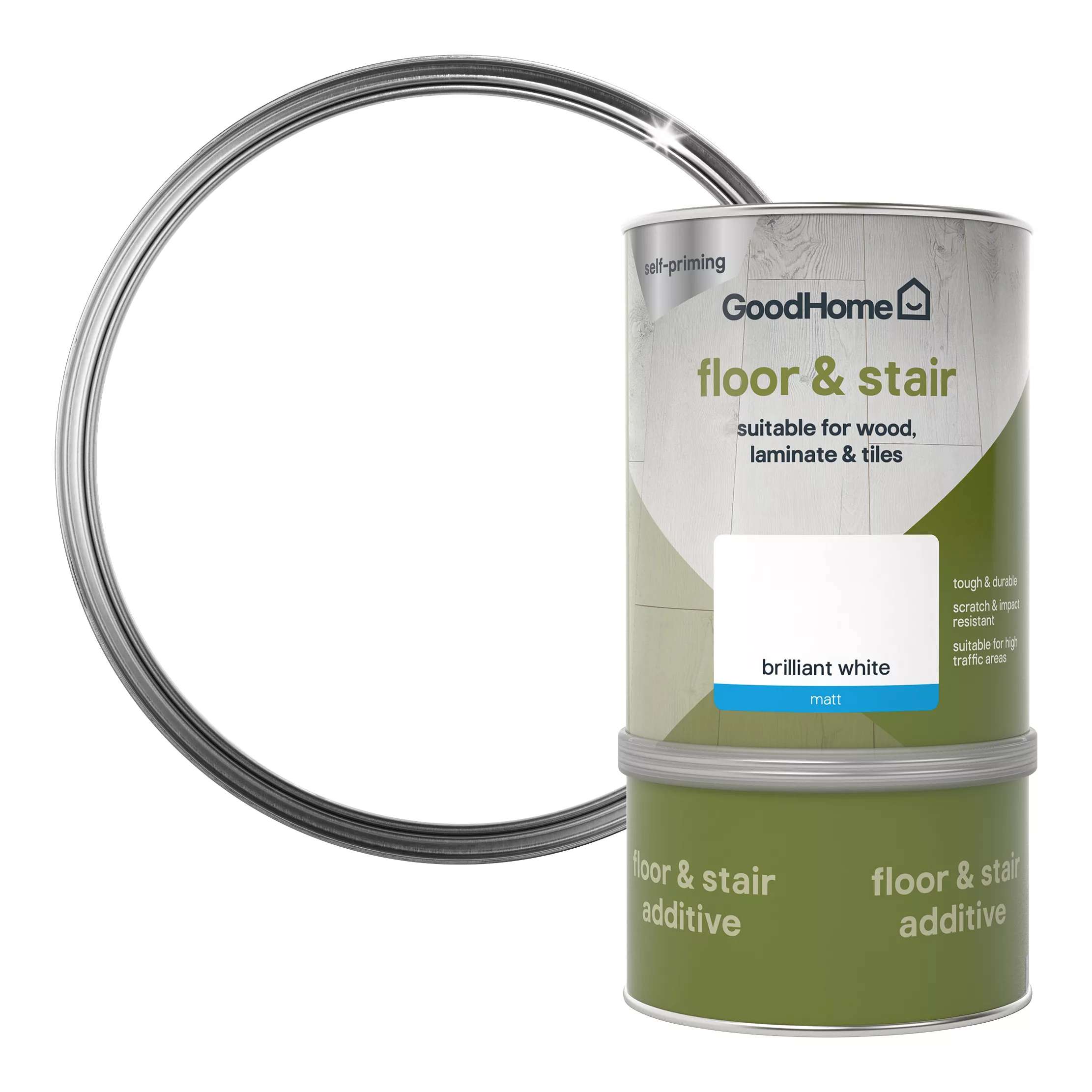 GoodHome Durable North Pole (Brilliant White) Matt Floor & Stair Paint, 750ml 3 GoodHome Durable North Pole (Brilliant White) Matt Floor & Stair Paint, 750ml
