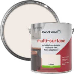 GoodHome Durable Ottawa Satin Multi-surface Paint, 2L