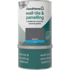 GoodHome Durable Sedona Matt Wall Tile & Panelling Paint, 750ml -Trade point goodhome durable sedona matt wall tile panelling paint 750ml3663602583820 02c